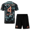 Camisola + Calções FC Bayern de Munique De Ligt 4 Criança Equipamento 2ª 24/25